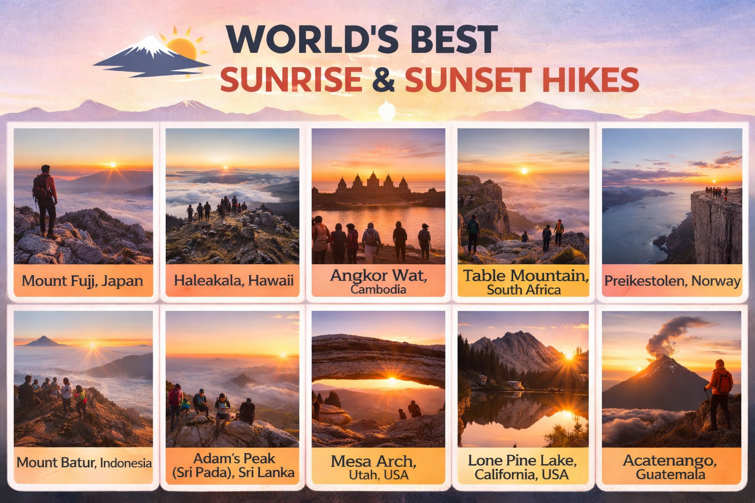 World’s Best Sunrise & Sunset Hikes